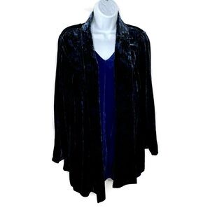 Eileen Fisher Formal Velvet Look Top and Jacket. Stunning colors new condition